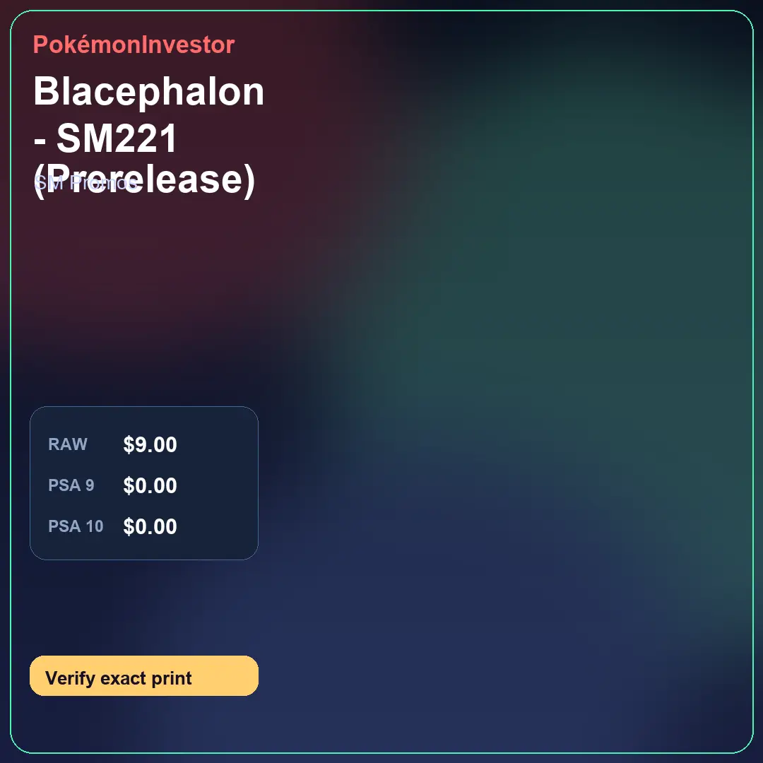 Card research image for Blacephalon - SM221 (Prerelease)