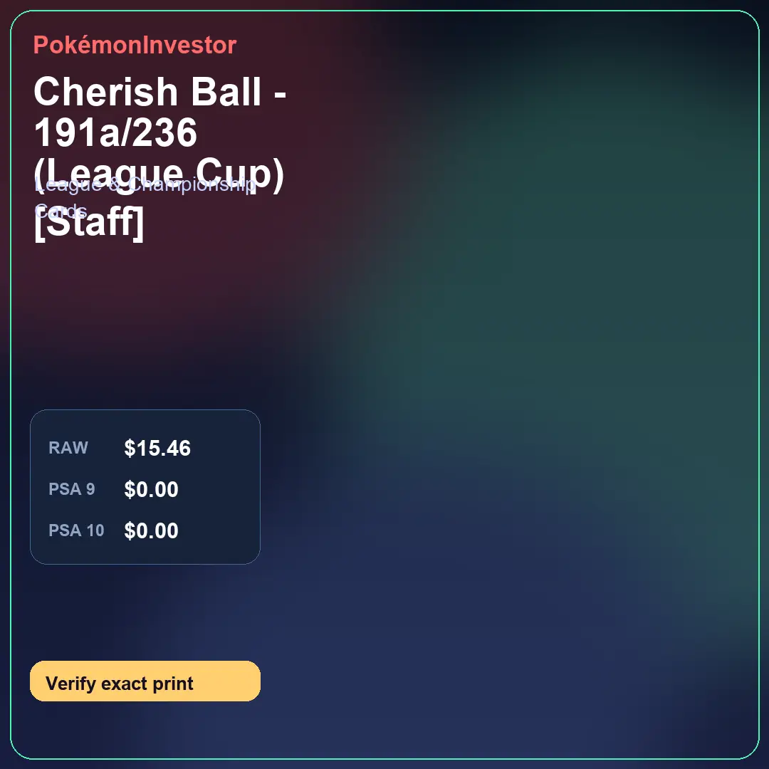 Card research image for Cherish Ball - 191a/236 (League Cup) [Staff]