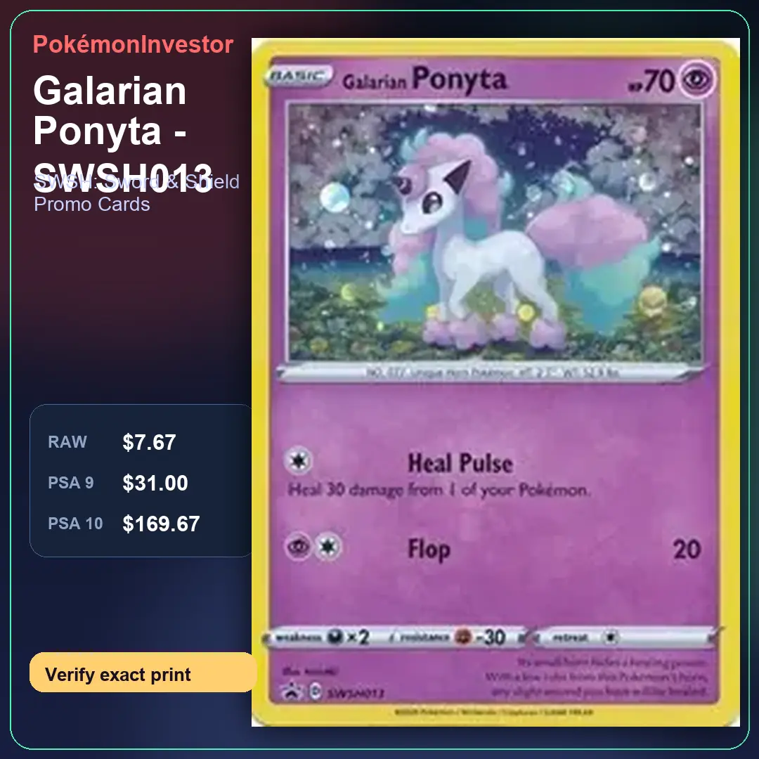 Card research image for Galarian Ponyta - SWSH013