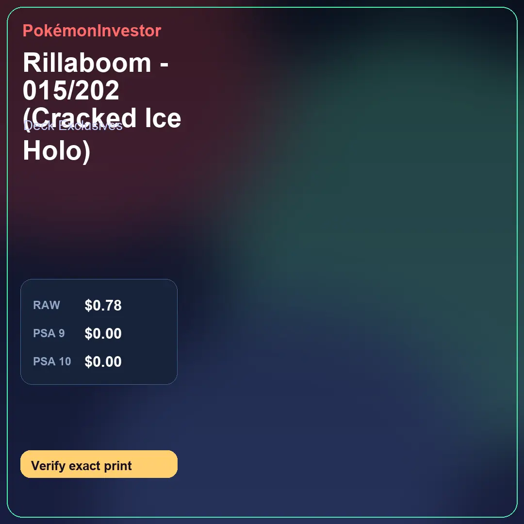 Card research image for Rillaboom - 015/202 (Cracked Ice Holo)