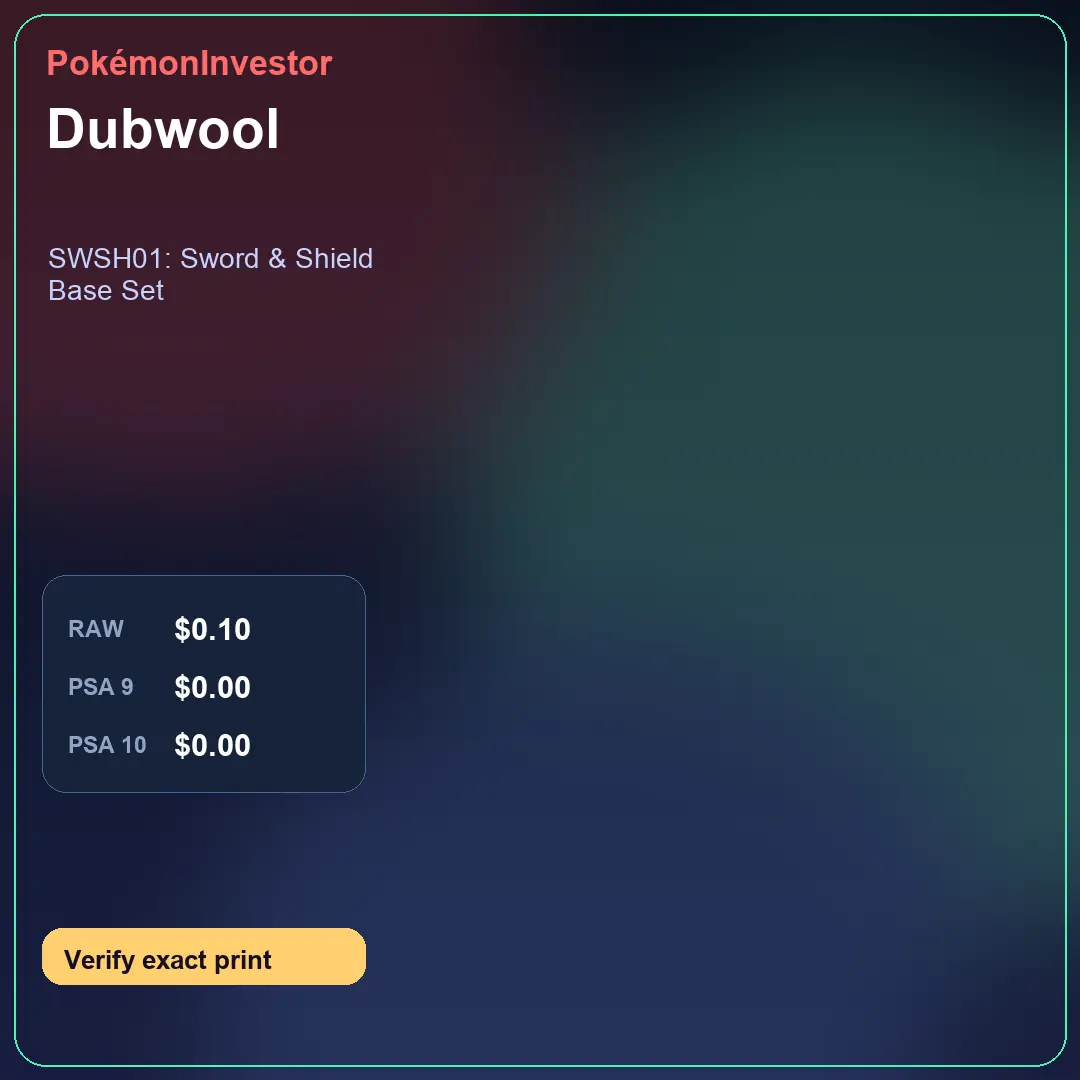 Card research image for Dubwool