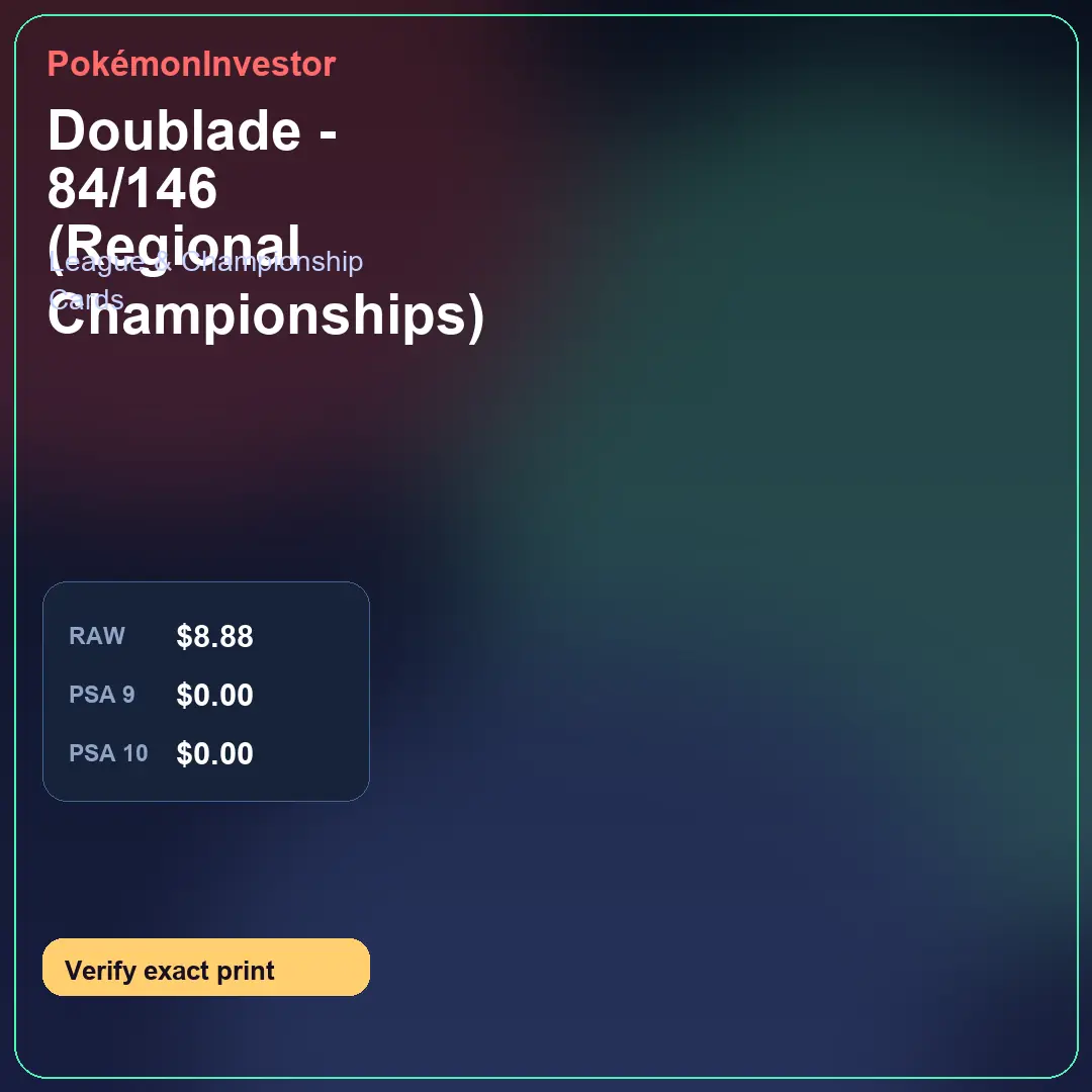 Card research image for Doublade - 84/146 (Regional Championships)