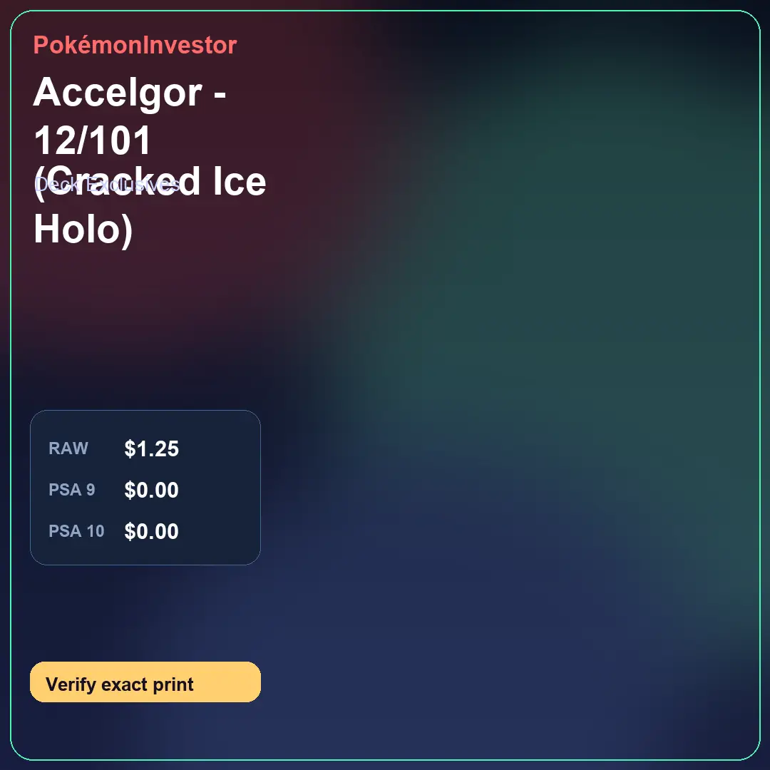 Card research image for Accelgor - 12/101 (Cracked Ice Holo)
