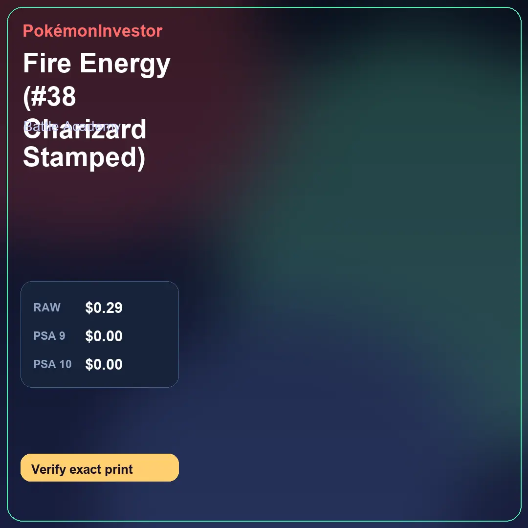 Card research image for Fire Energy (#38 Charizard Stamped)
