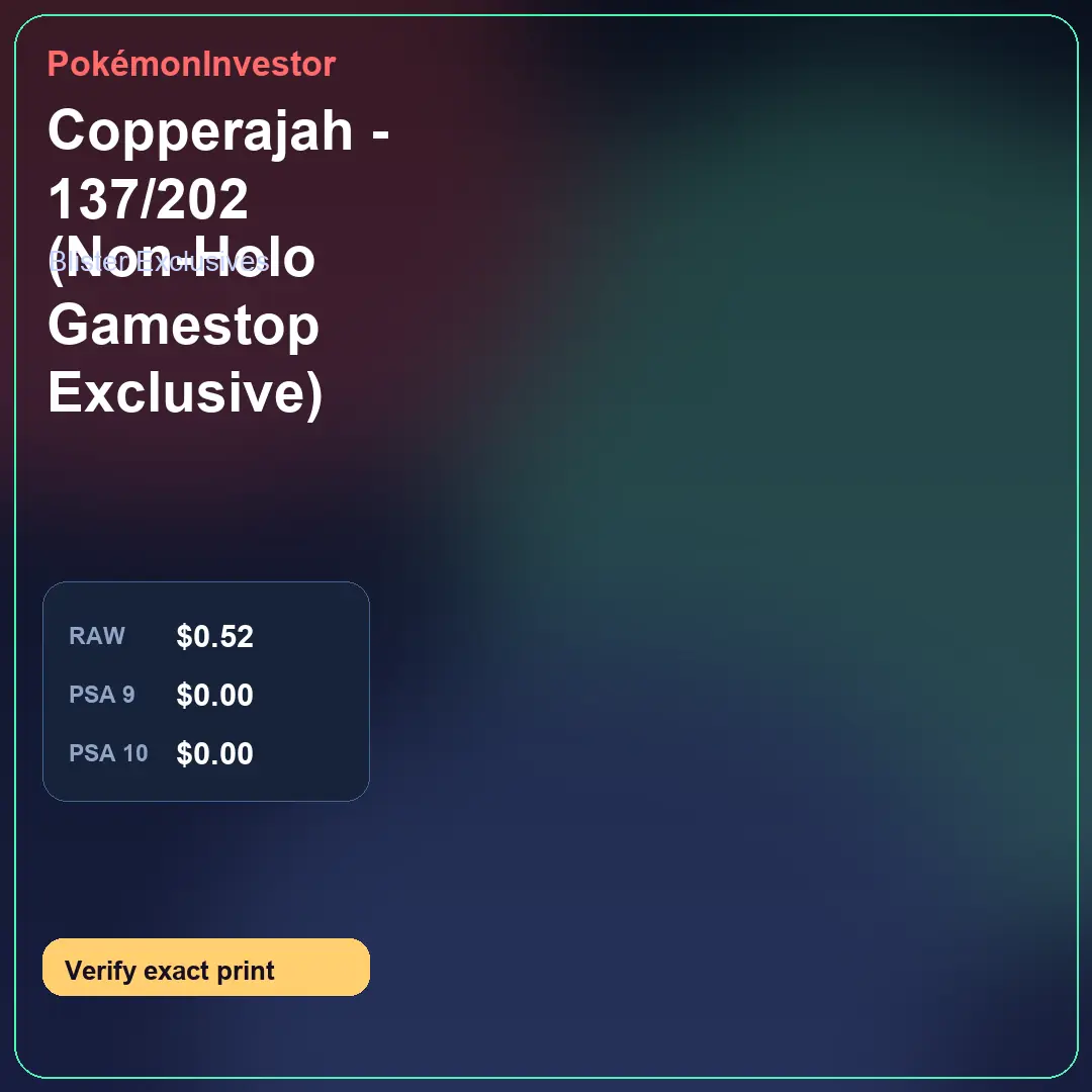 Card research image for Copperajah - 137/202 (Non-Holo Gamestop Exclusive)
