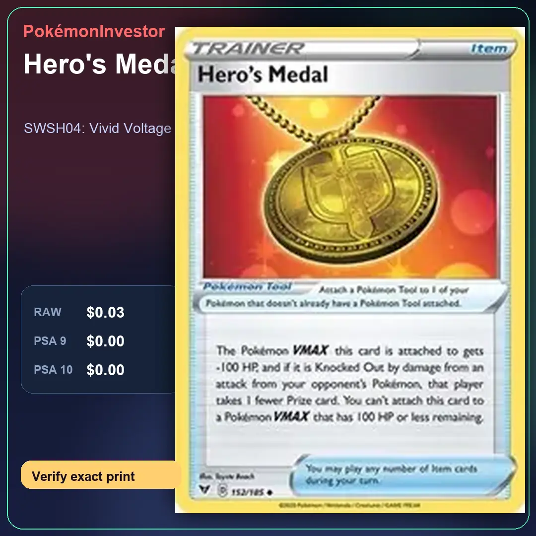 Card research image for Hero's Medal