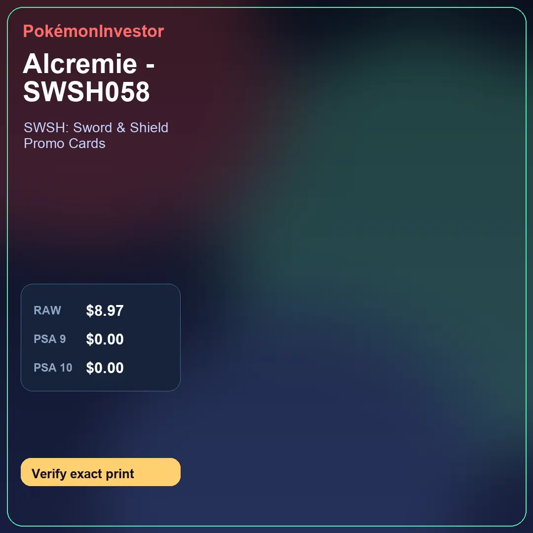 Card research image for Alcremie - SWSH058