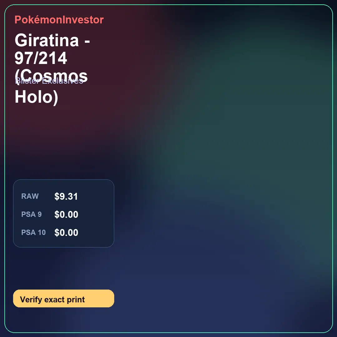 Card research image for Giratina - 97/214 (Cosmos Holo)