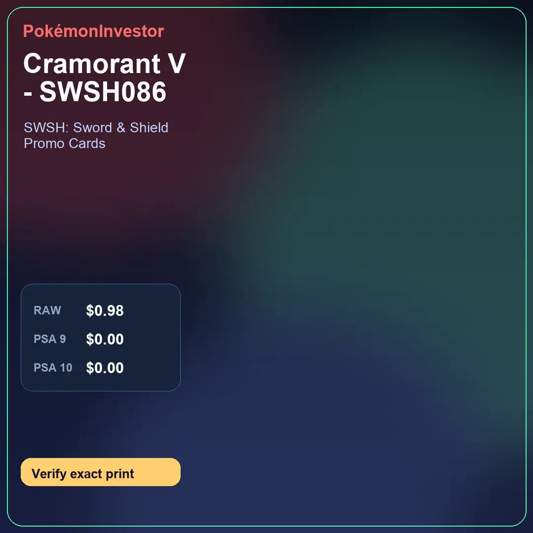 Card research image for Cramorant V - SWSH086