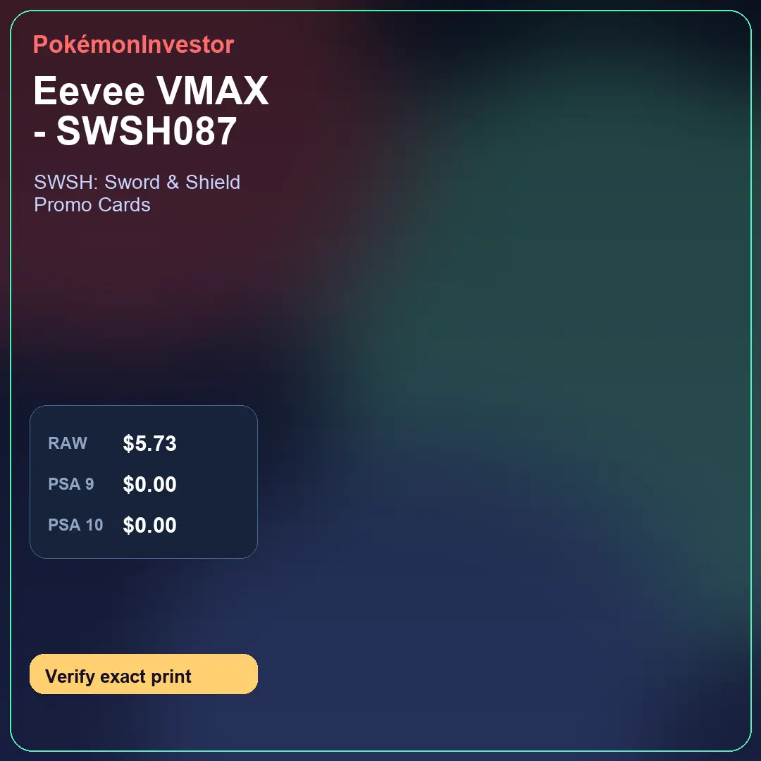 Card research image for Eevee VMAX - SWSH087