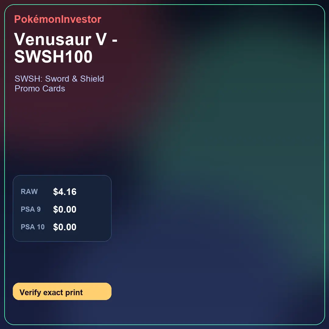 Card research image for Venusaur V - SWSH100
