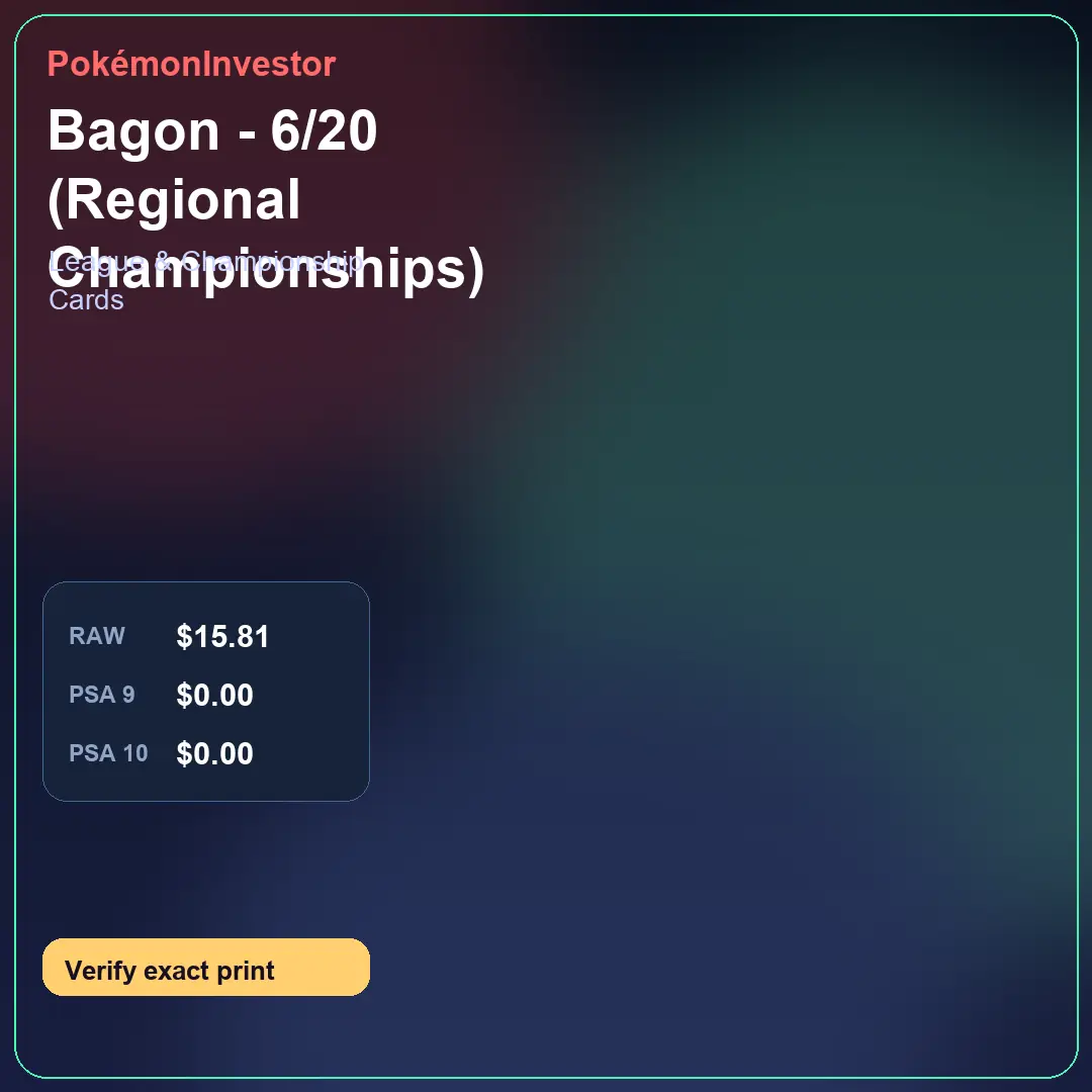 Card research image for Bagon - 6/20 (Regional Championships)