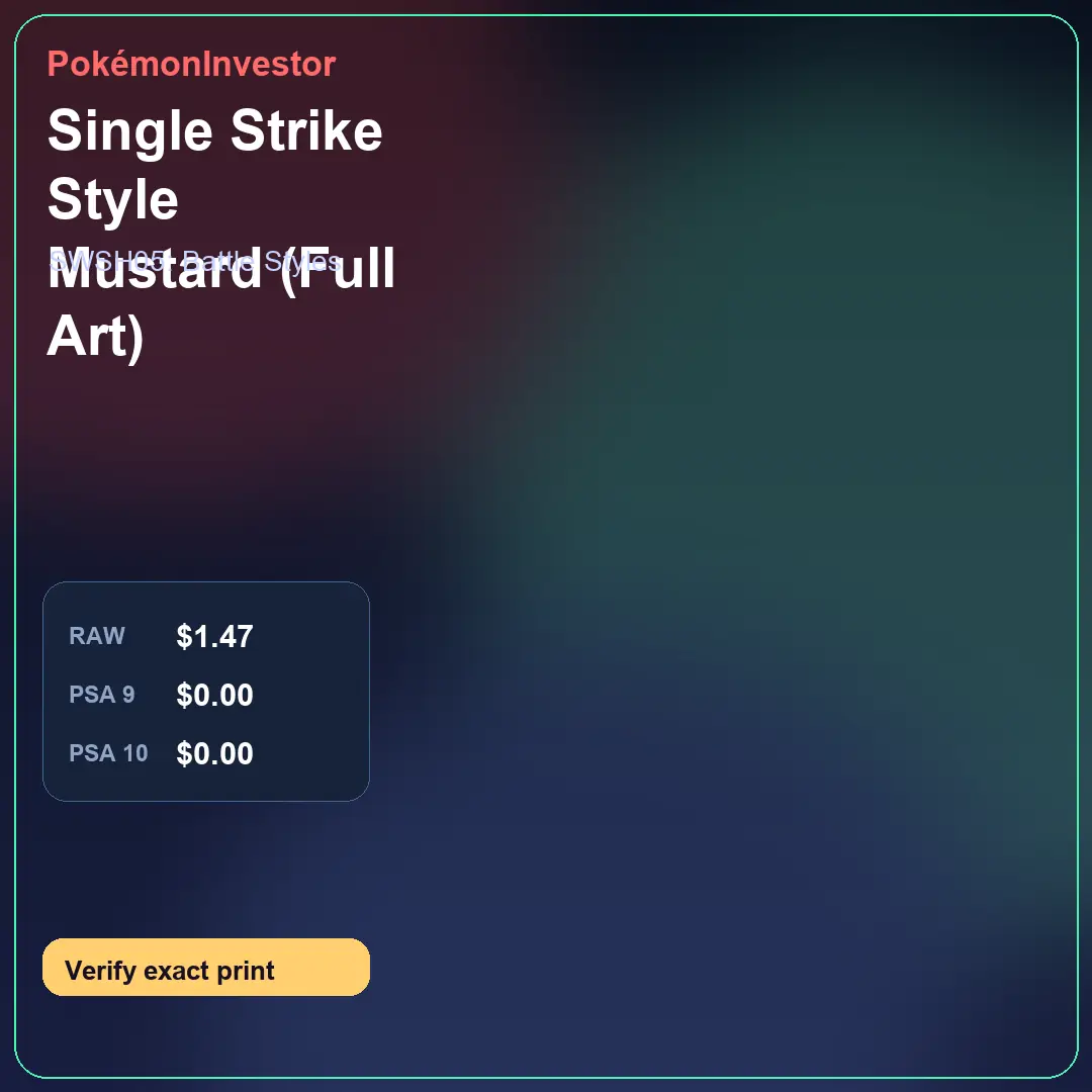 Card research image for Single Strike Style Mustard (Full Art)