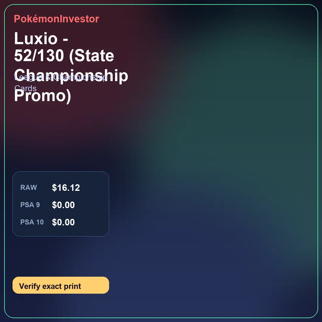 Card research image for Luxio - 52/130 (State Championship Promo)