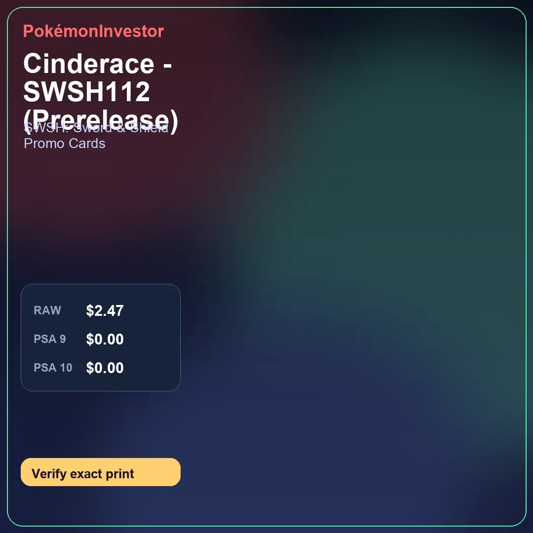 Card research image for Cinderace - SWSH112 (Prerelease)