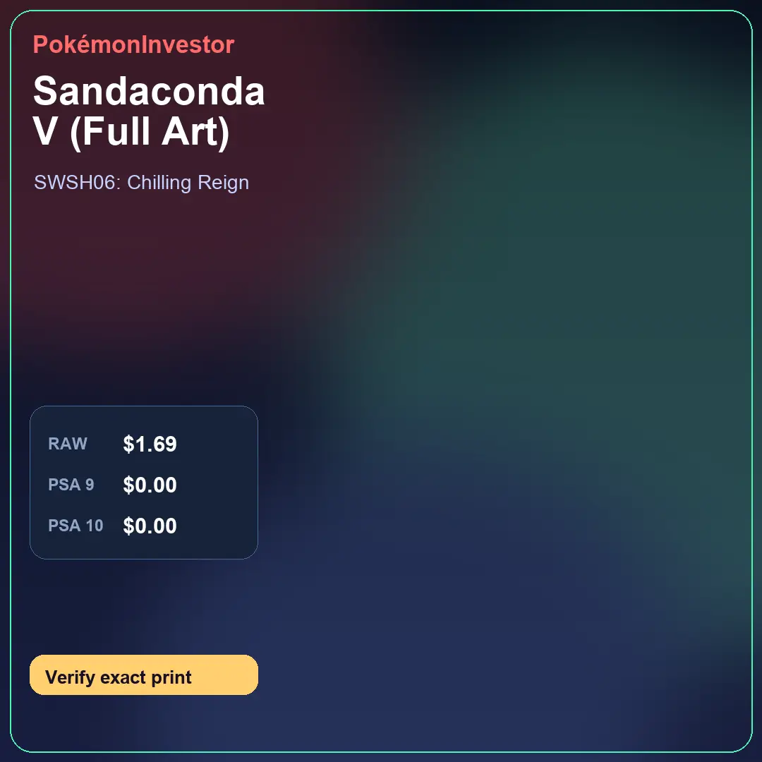 Card research image for Sandaconda V (Full Art)
