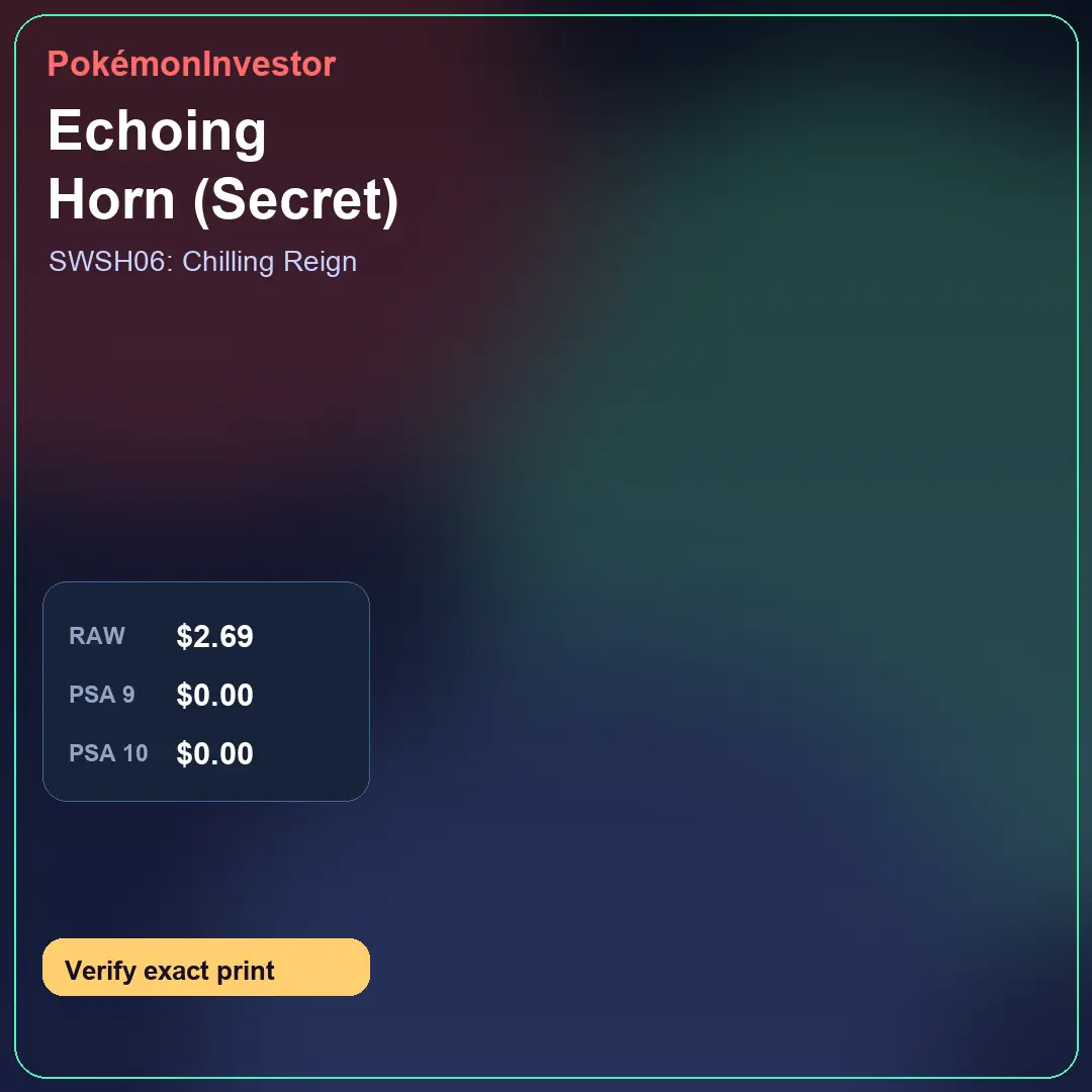 Card research image for Echoing Horn (Secret)