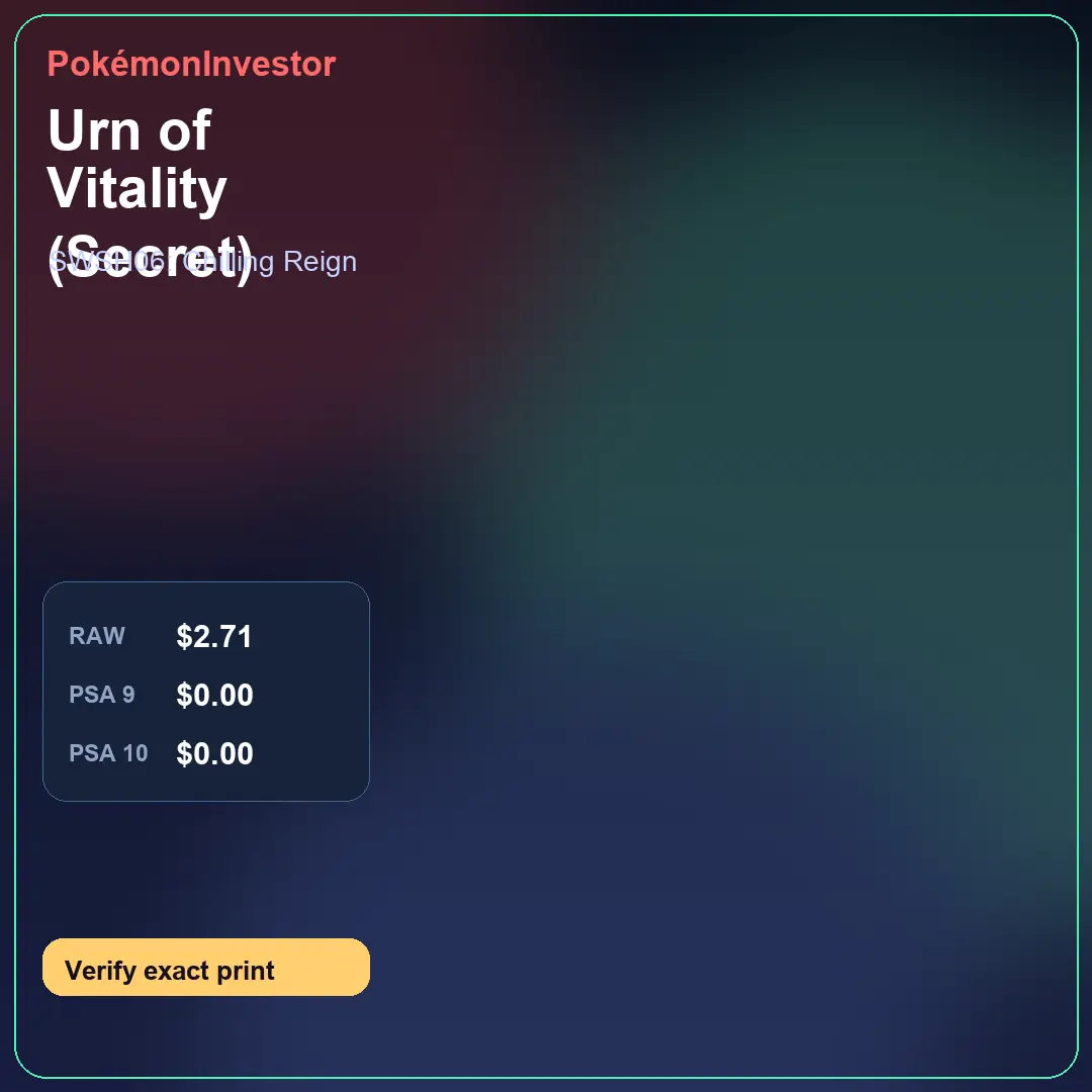 Card research image for Urn of Vitality (Secret)