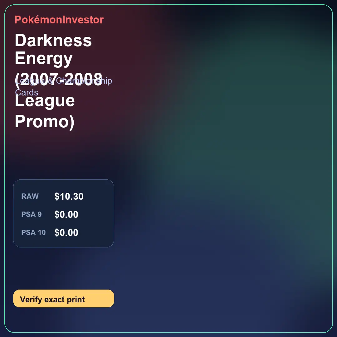 Card research image for Darkness Energy (2007-2008 League Promo)