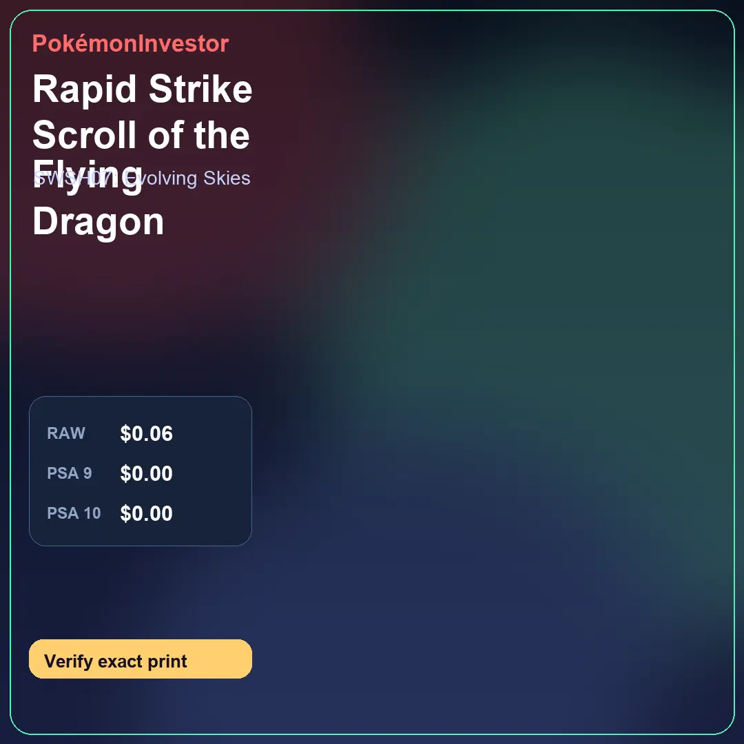 Card research image for Rapid Strike Scroll of the Flying Dragon