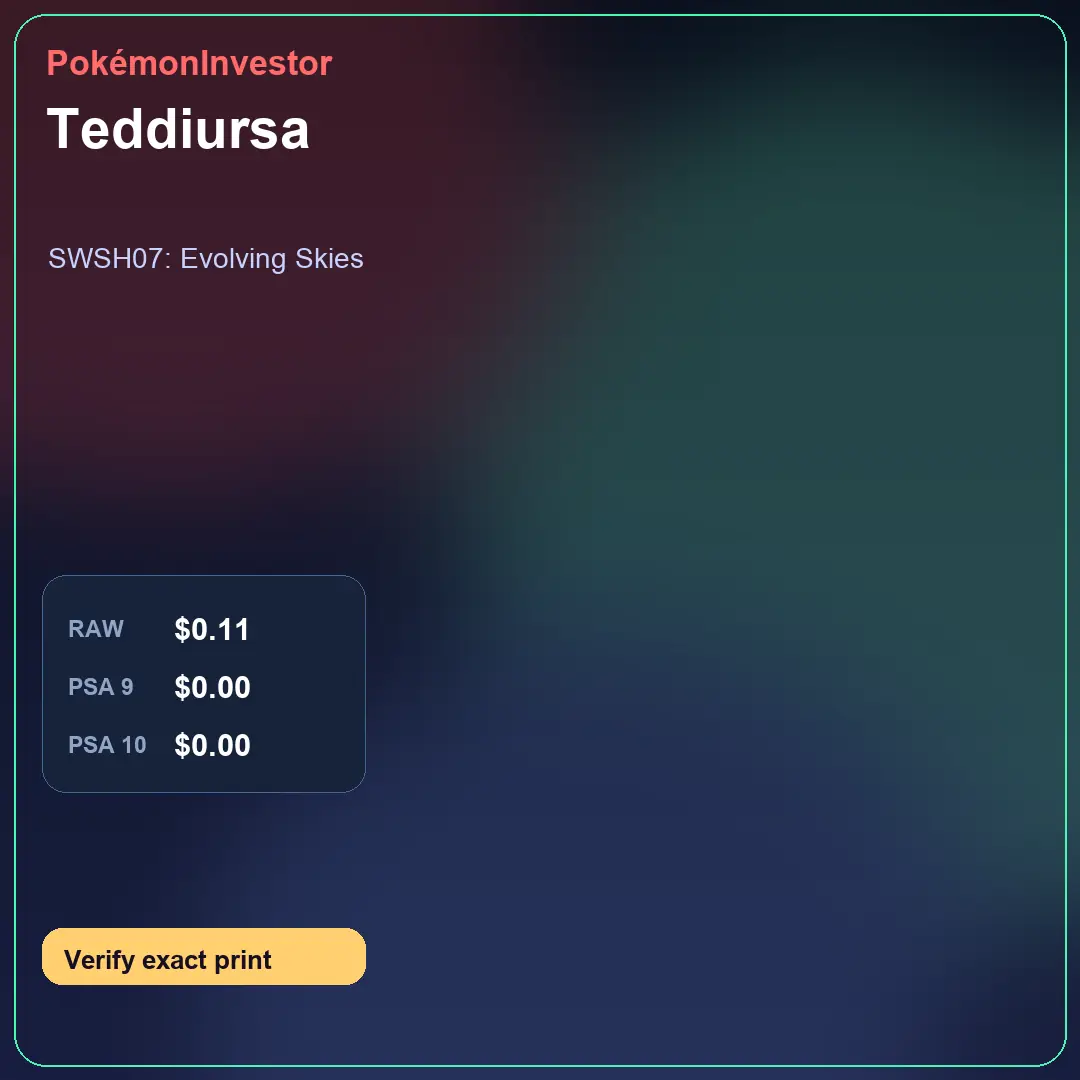 Card research image for Teddiursa