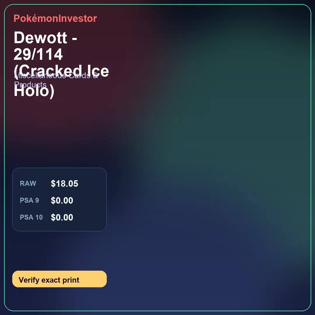 Card research image for Dewott - 29/114 (Cracked Ice Holo)