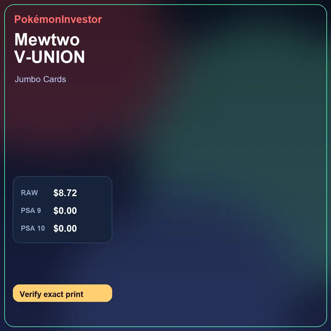 Card research image for Mewtwo V-UNION