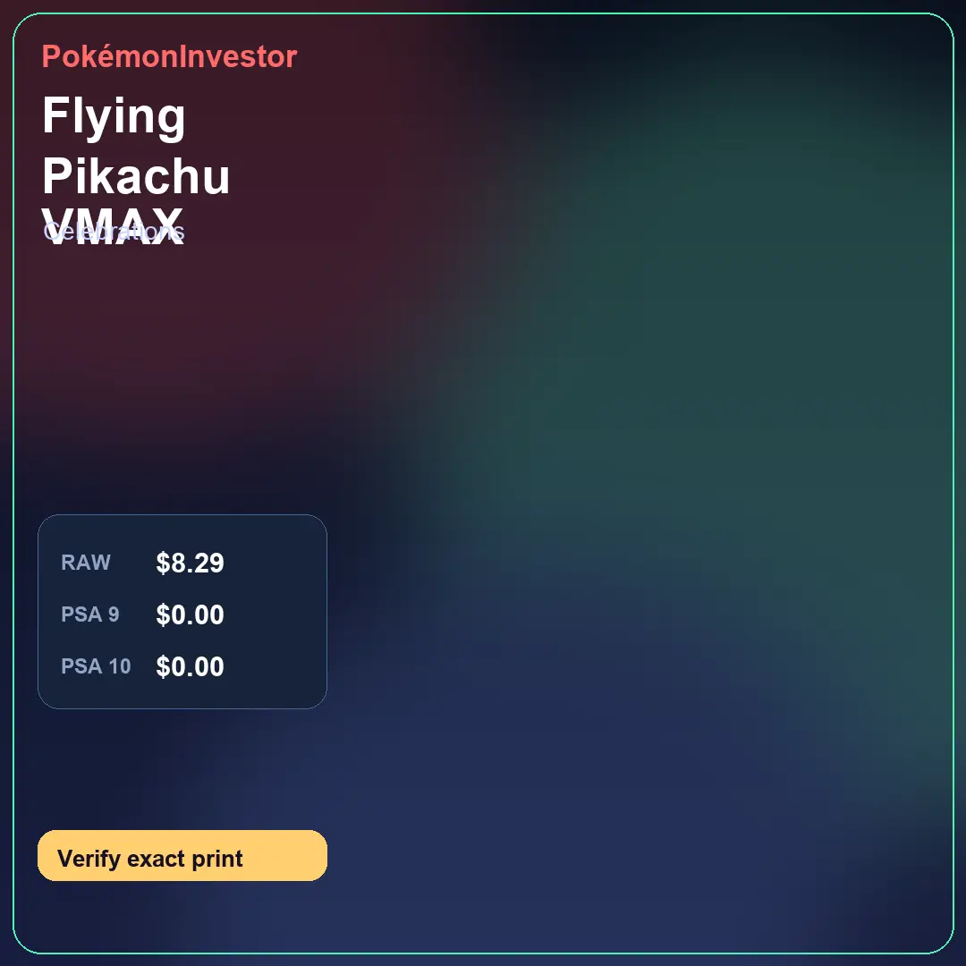 Card research image for Flying Pikachu VMAX