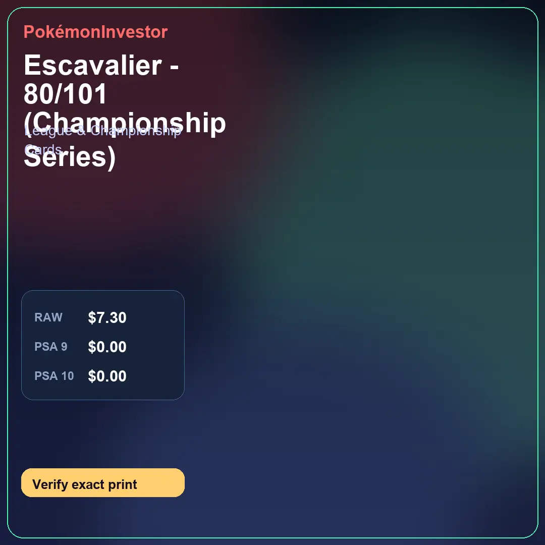 Card research image for Escavalier - 80/101 (Championship Series)