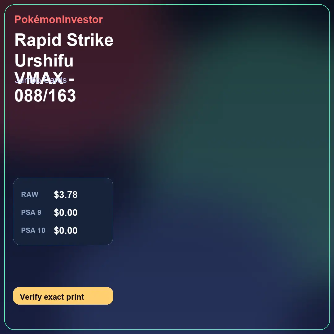 Card research image for Rapid Strike Urshifu VMAX - 088/163
