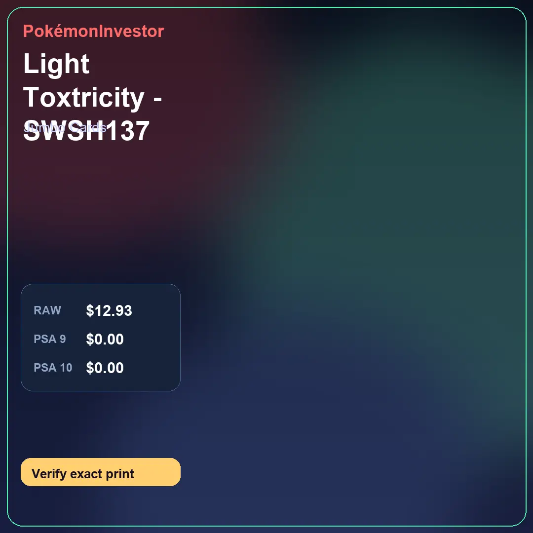 Card research image for Light Toxtricity - SWSH137