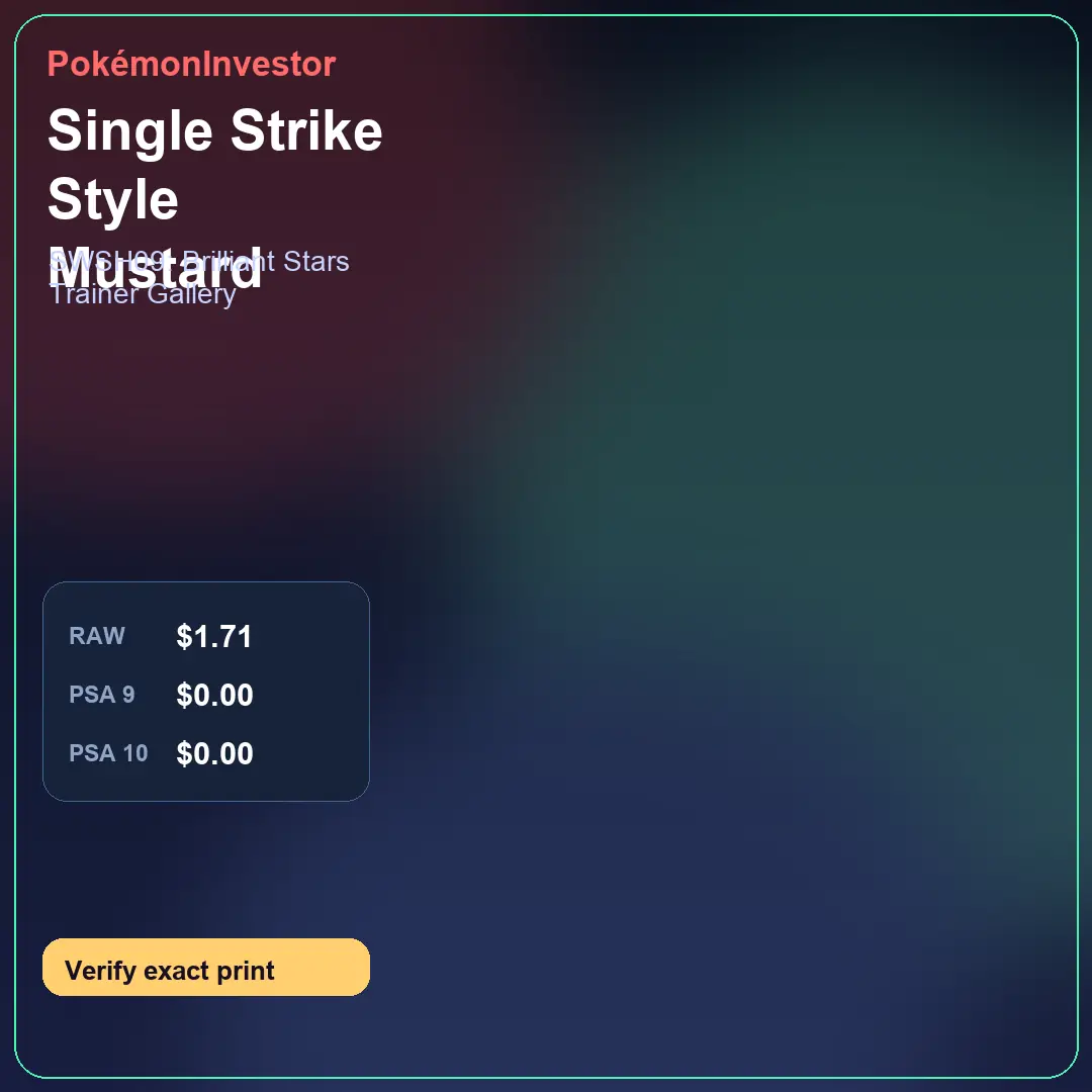 Card research image for Single Strike Style Mustard