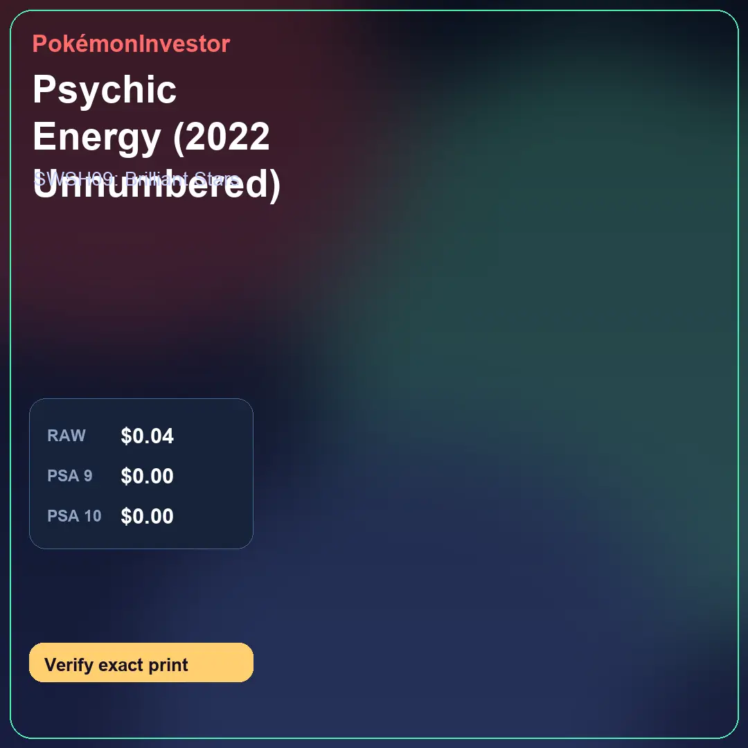 Card research image for Psychic Energy (2022 Unnumbered)