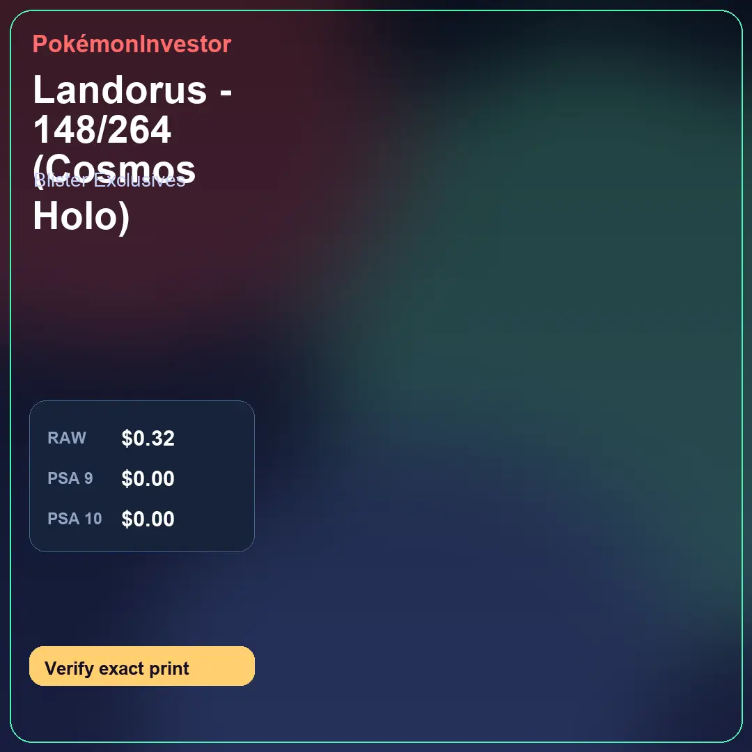 Card research image for Landorus - 148/264 (Cosmos Holo)