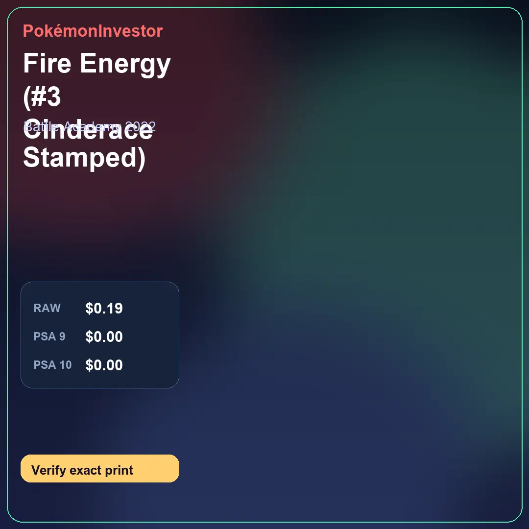 Card research image for Fire Energy (#3 Cinderace Stamped)