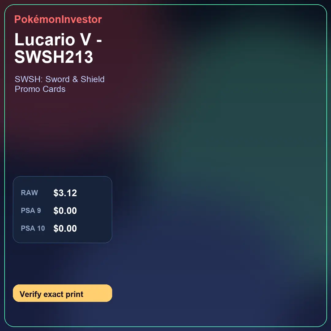 Card research image for Lucario V - SWSH213