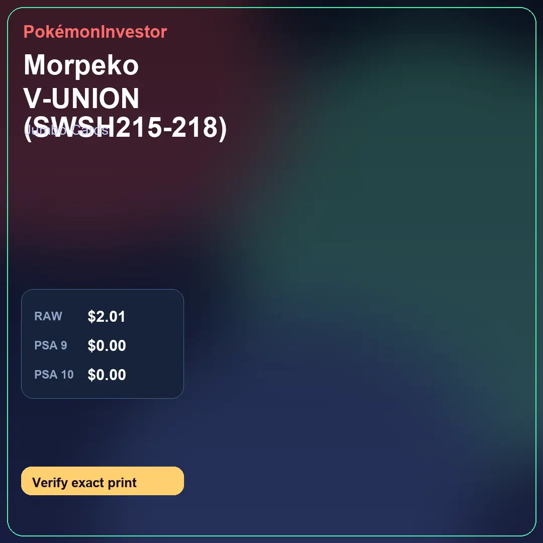Card research image for Morpeko V-UNION (SWSH215-218)