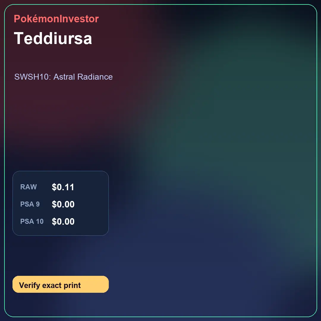 Card research image for Teddiursa