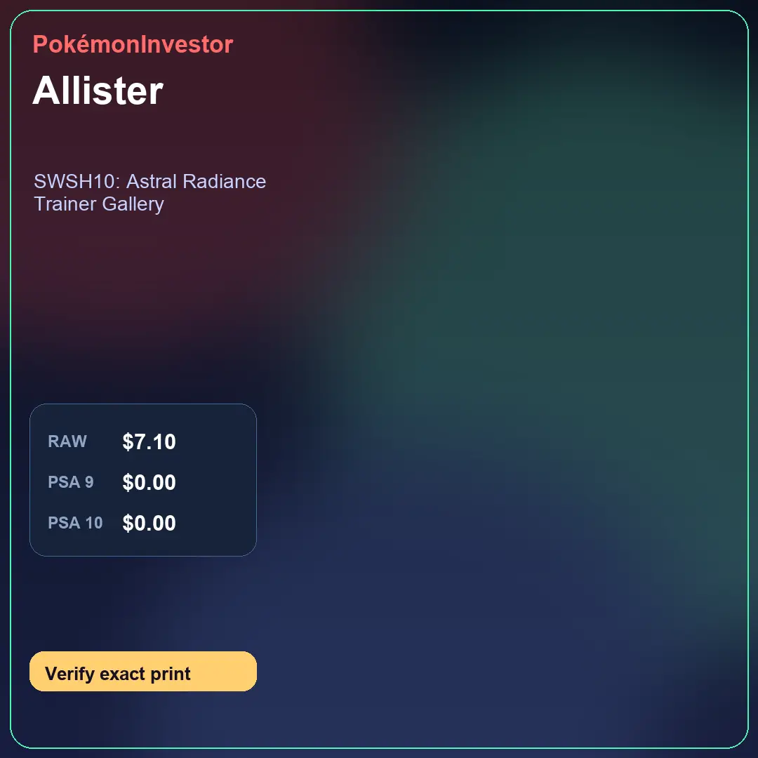 Card research image for Allister