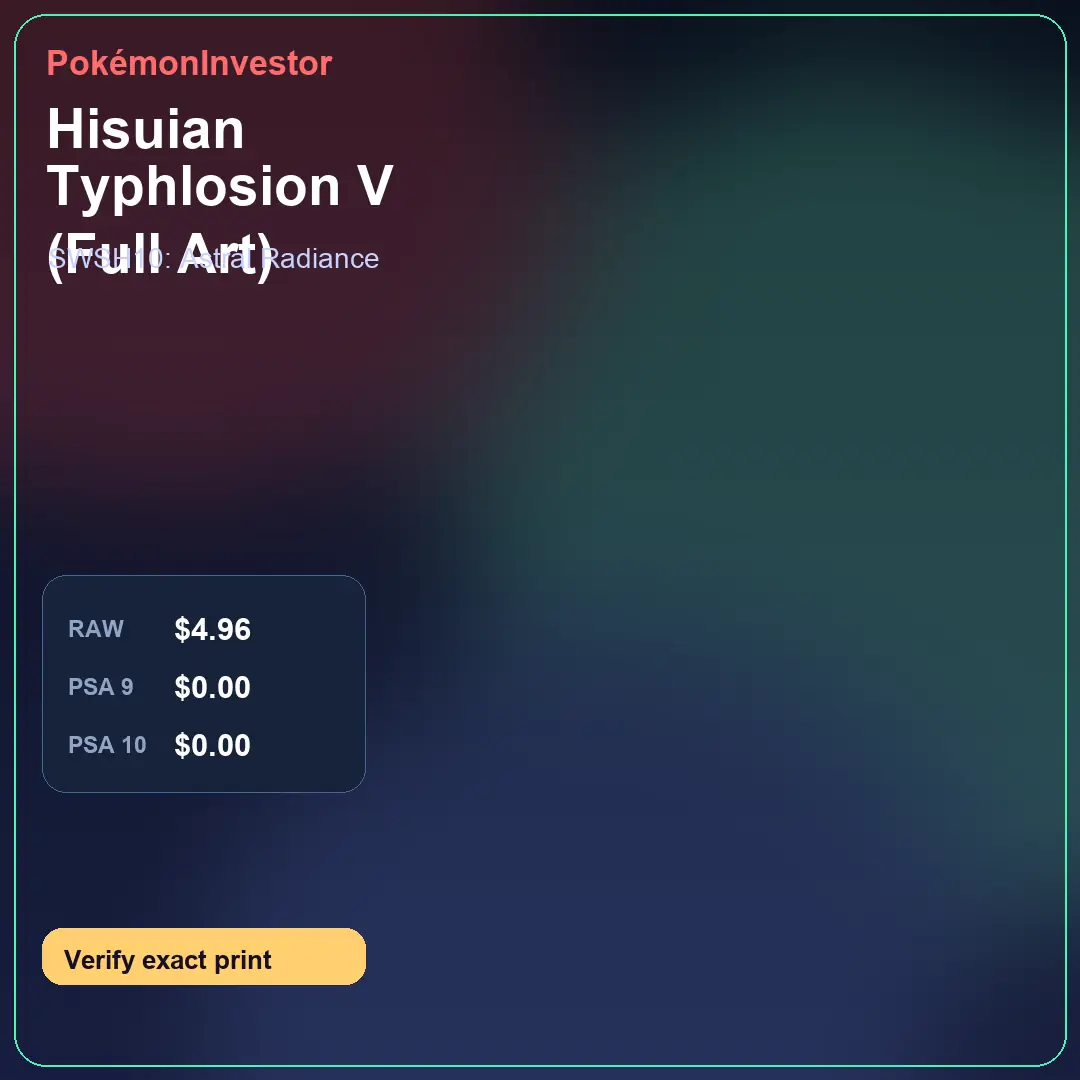 Card research image for Hisuian Typhlosion V (Full Art)