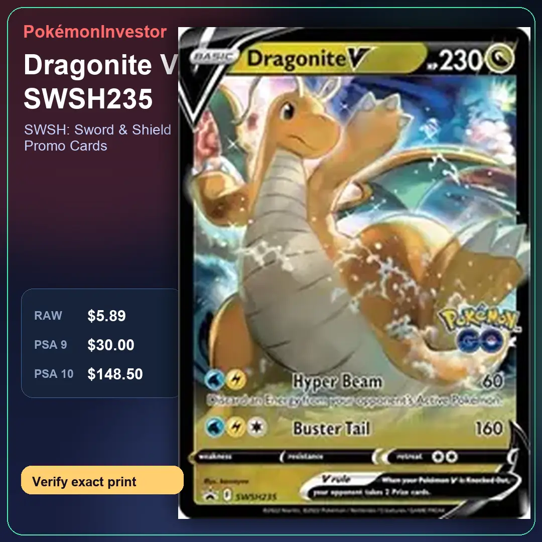 Card research image for Dragonite V - SWSH235