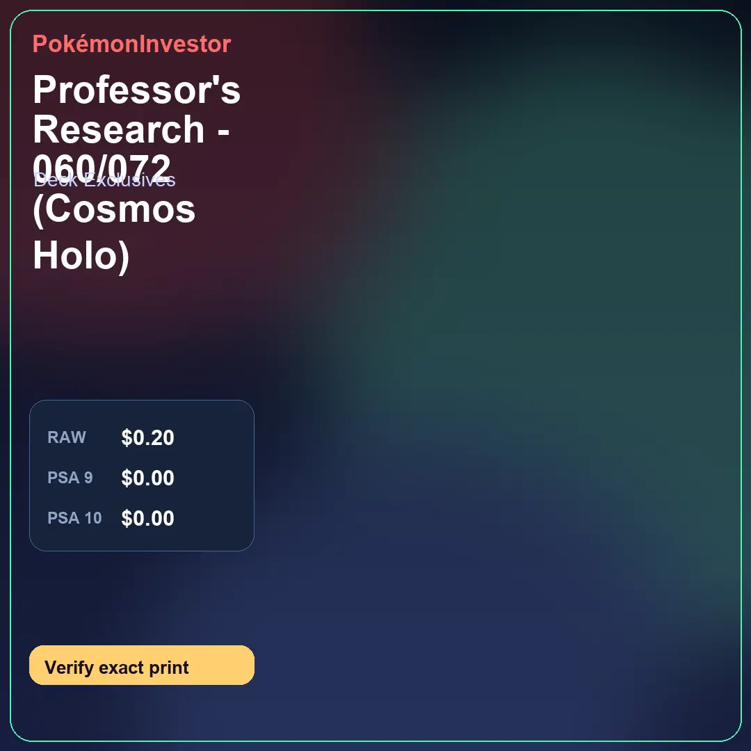 Card research image for Professor's Research - 060/072 (Cosmos Holo)