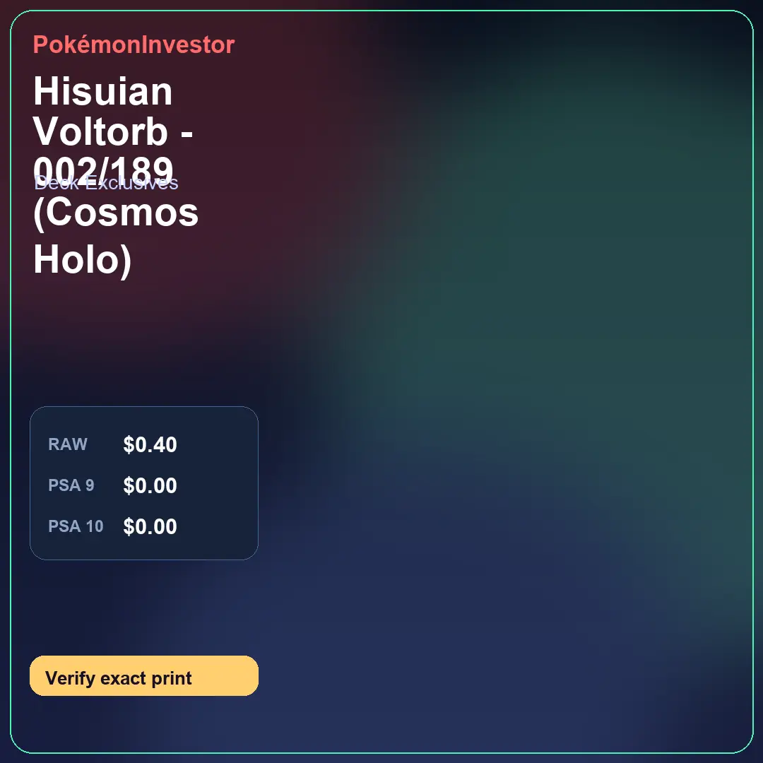Card research image for Hisuian Voltorb - 002/189 (Cosmos Holo)
