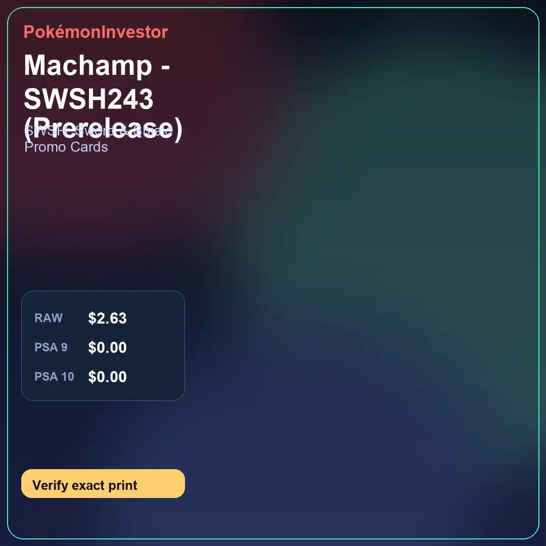 Card research image for Machamp - SWSH243 (Prerelease)