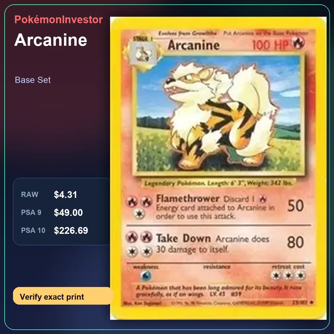 Card research image for Arcanine