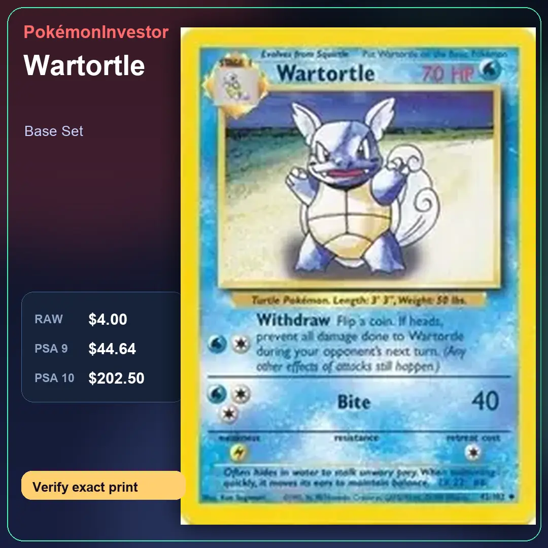 Card research image for Wartortle