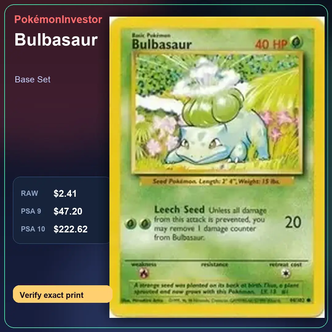 Card research image for Bulbasaur