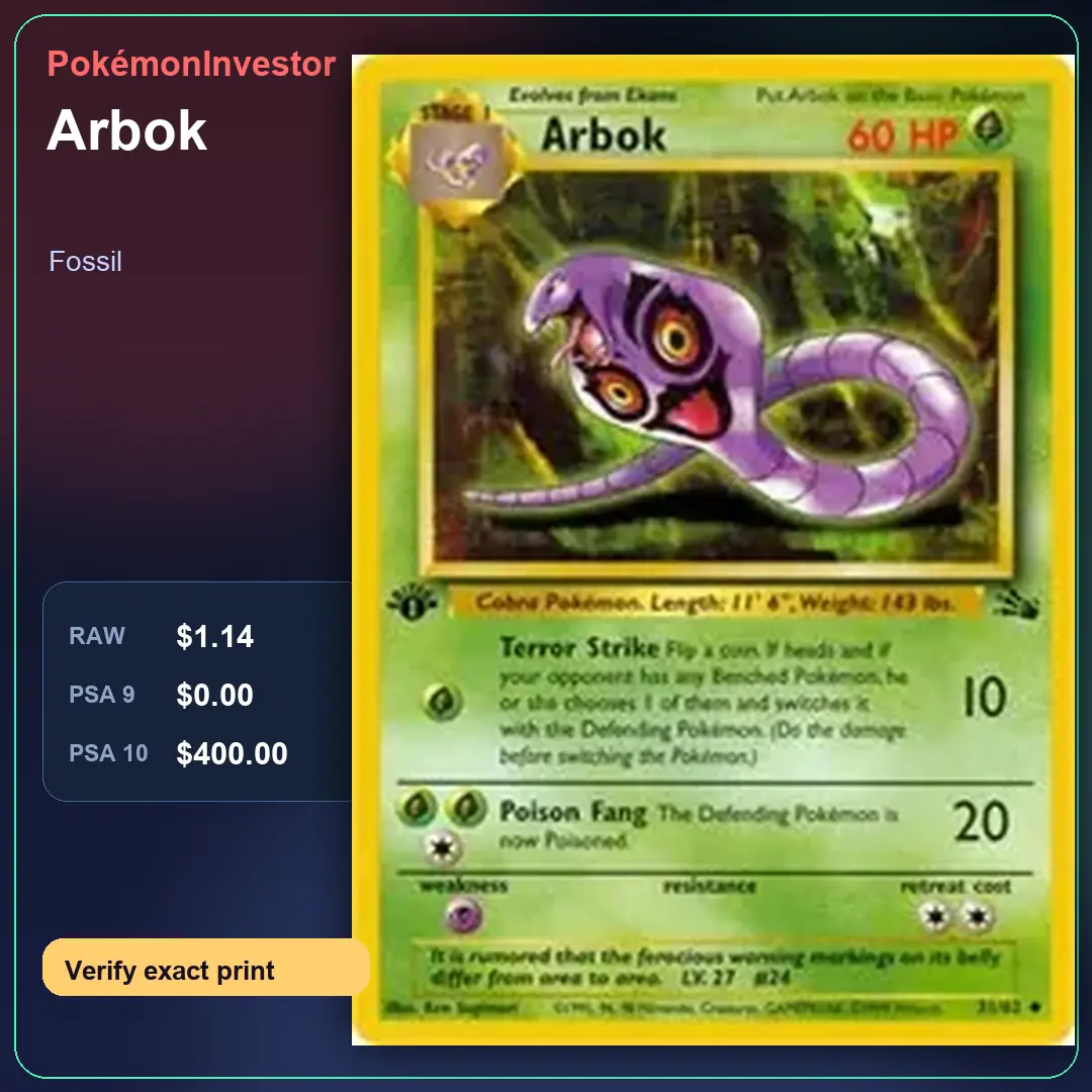 Card research image for Arbok