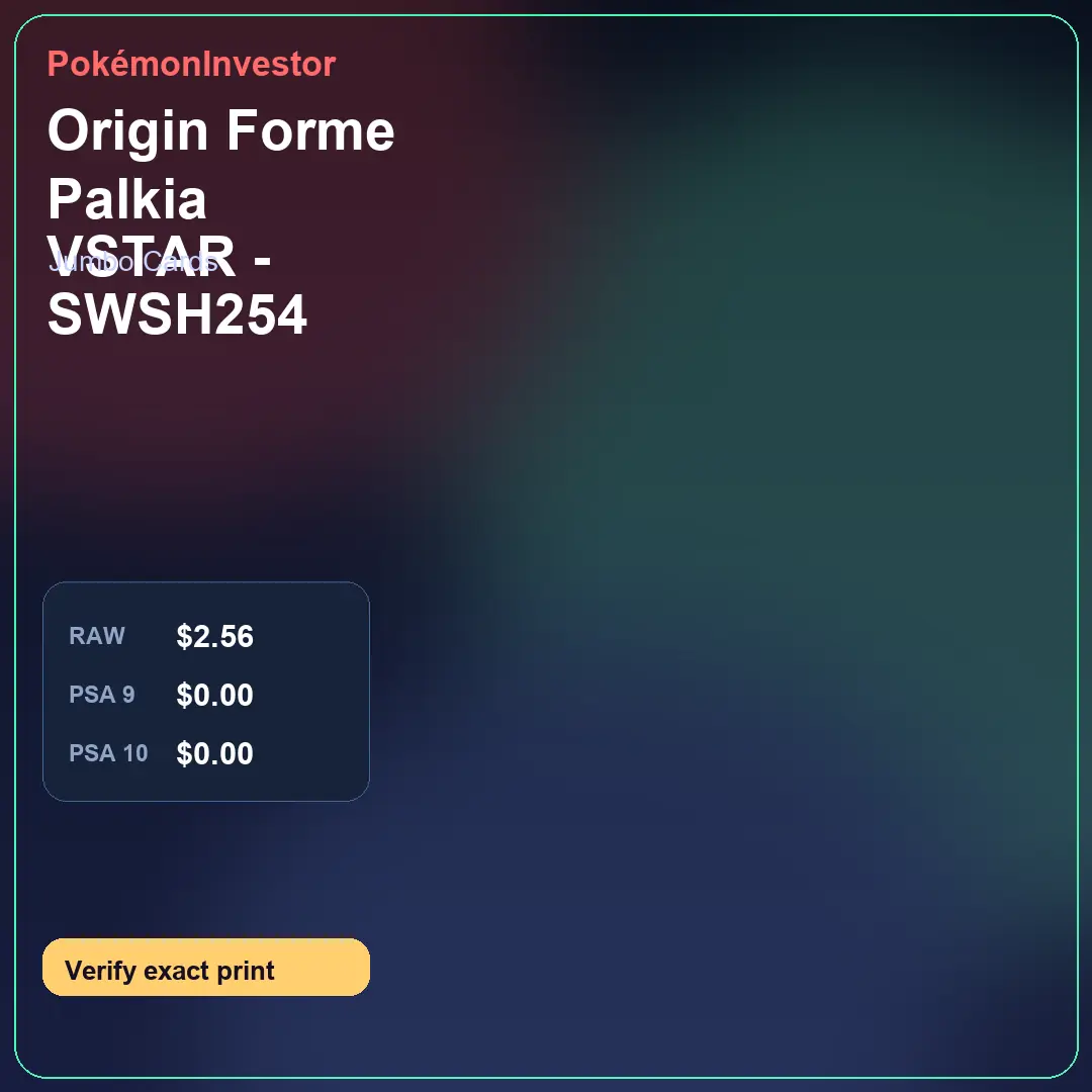 Card research image for Origin Forme Palkia VSTAR - SWSH254