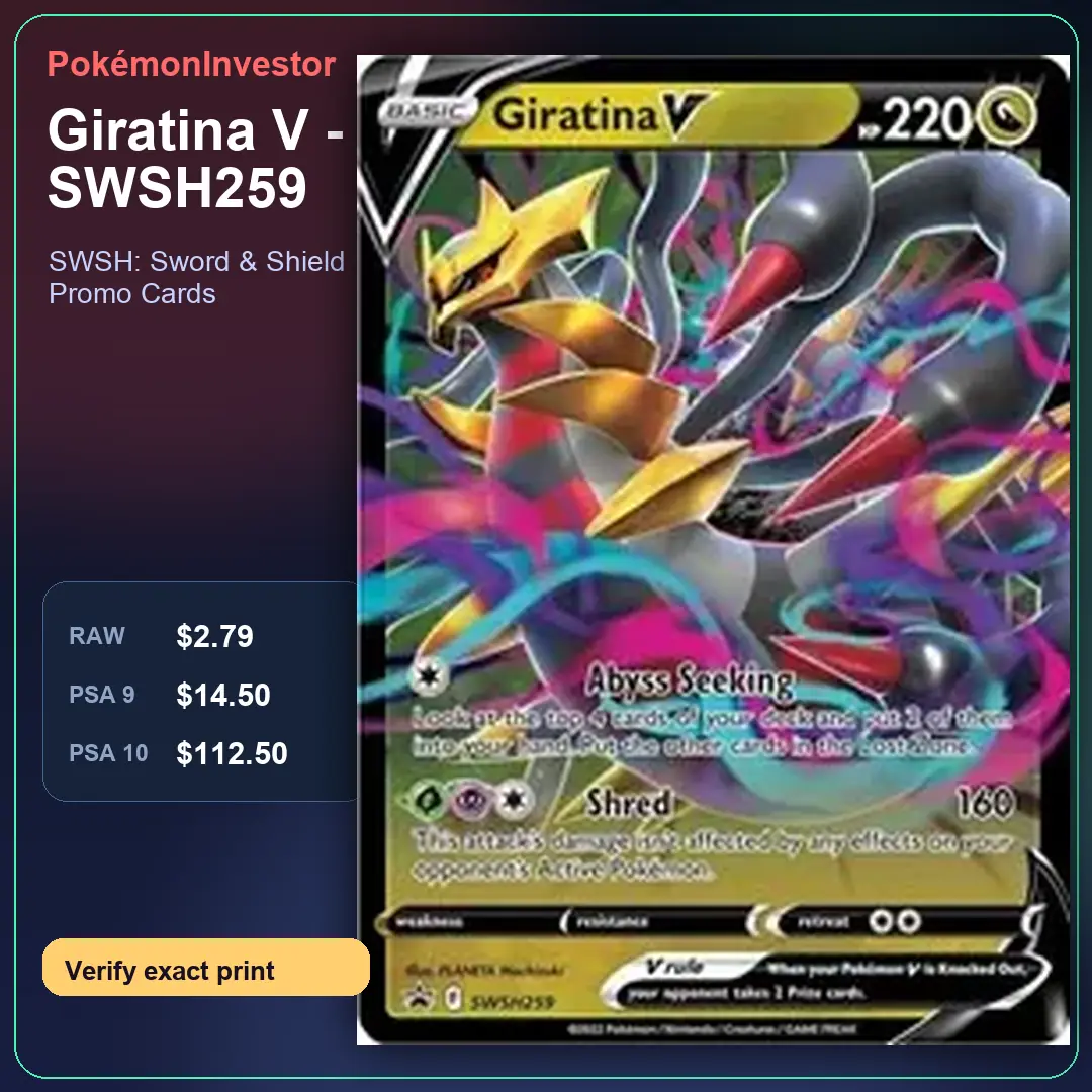 Card research image for Giratina V - SWSH259